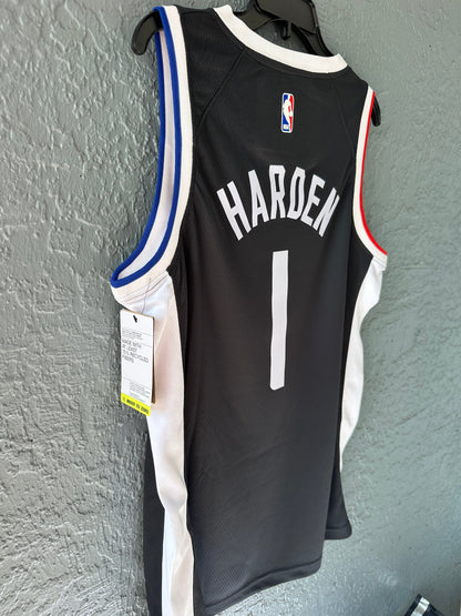 Los Angeles James Harden #1 2024/25 Black Basketball Jersey Men Size