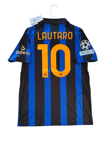Inter Milan Lautaro Martinez #10 2026/27 Home Blue Black Soccer Jersey Champions Men