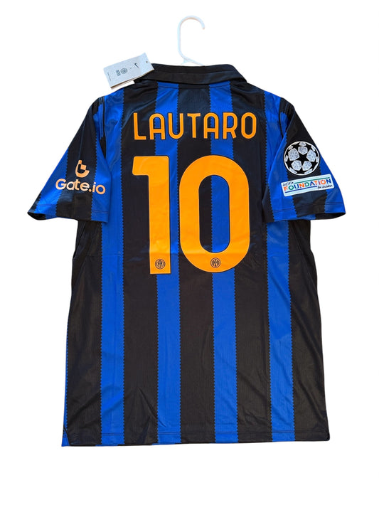 Inter Milan Lautaro Martinez #10 2026/27 Home Blue Black Soccer Jersey Champions Men