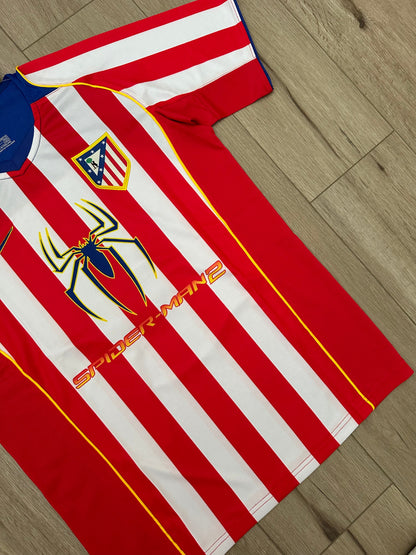 Atletico Madrid 2004/05 Home Retro Soccer Jersey – Fernando Torres #9 – Spider Man – Men’s