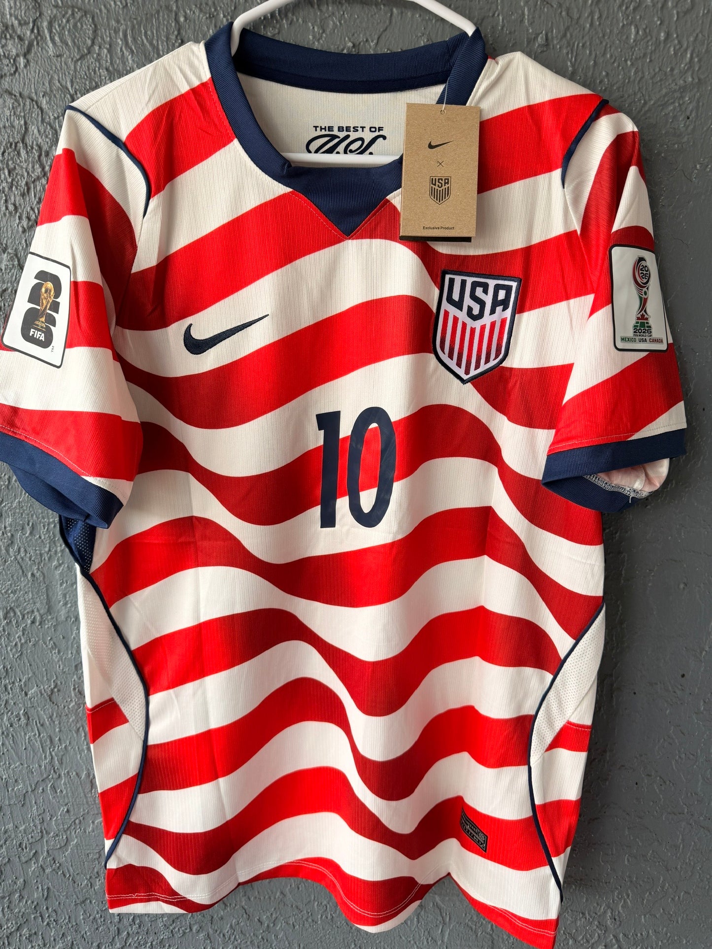 USA Pulisic #10 2026 Home White Red Soccer Jersey Men