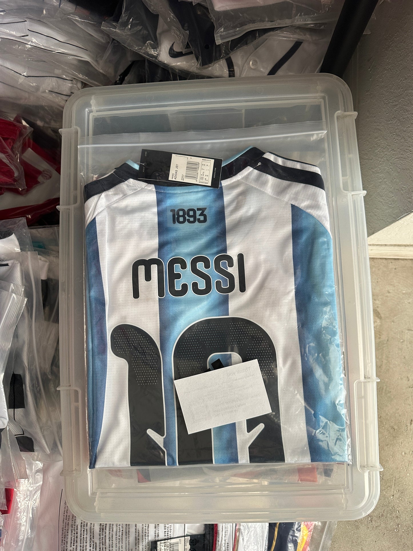Argentina Lionel Messi 2026 World Cup Home Soccer Jersey Blue White Men