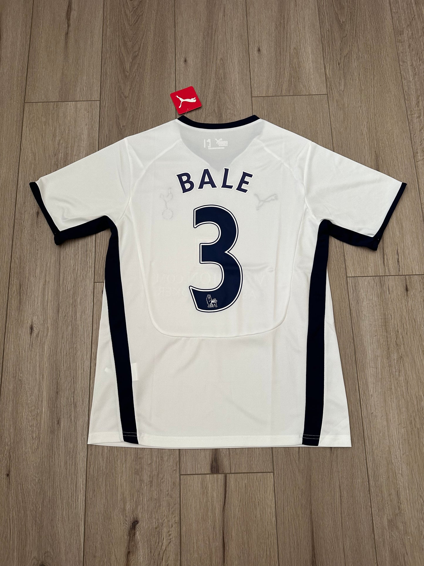 Tottenham Spurs 2008-09 Home Jersey Gareth Bale #3 White Retro Men’s Size