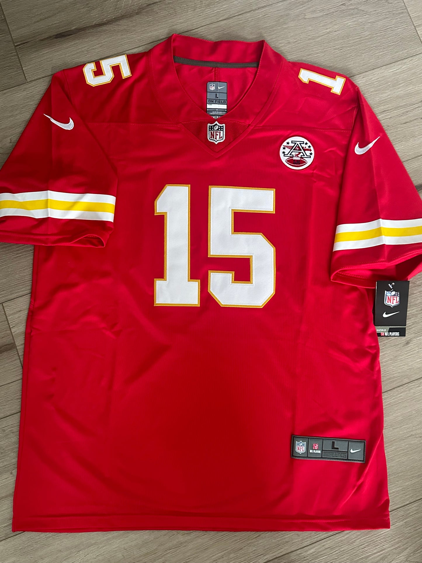 Kansas City Chiefs Patrick Mahomes Red American Football Jersey Men Plus Size