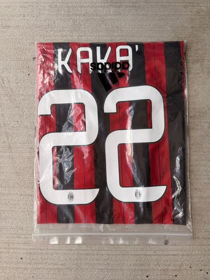 Milan Kaka #22 2013/14 Home Red Black Soccer Jersey Men