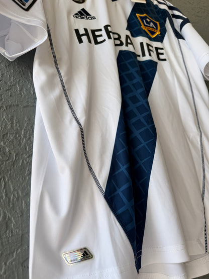 LA Galaxy 2012 Home Retro Soccer Jersey – David Beckham #23 – White – Men’s