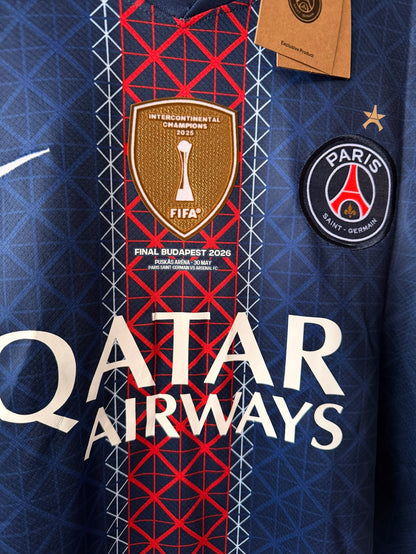 PSG Ousmane Dembele #10 2026 Champions Final Home Blue Soccer Jersey Men
