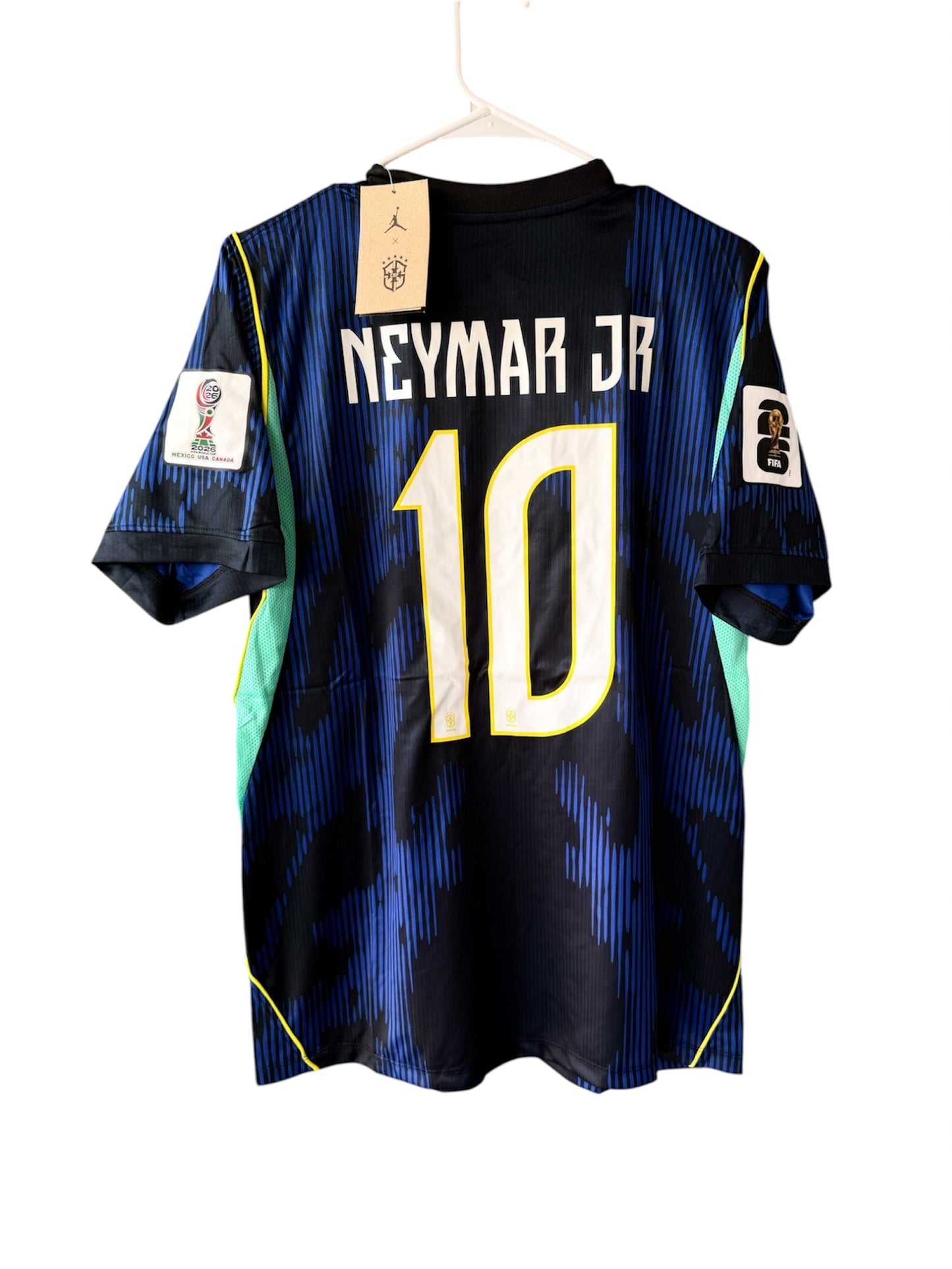Brazil Neymar Jr #10 2026 Away Blue Soccer Jersey Men