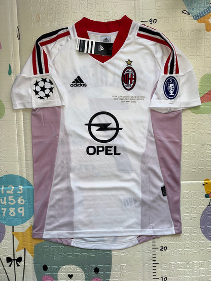 Milan 2003 UCL Final Andriy Shevchenko #7 Away Soccer Jersey White Men Team Size