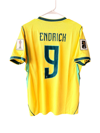 Brazil Endrick #9 2026 Home Yellow Soccer Jersey Men