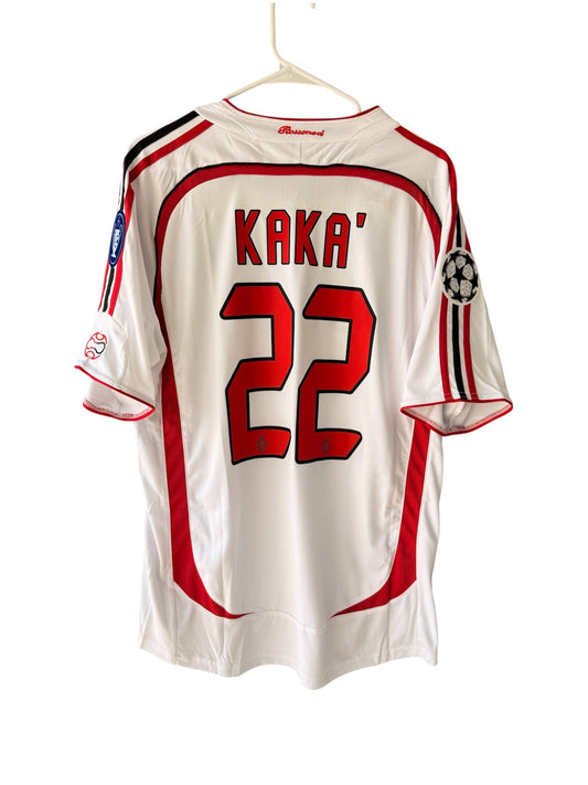 Milan Kaka #22 2007 Final White Retro Soccer Jersey Men