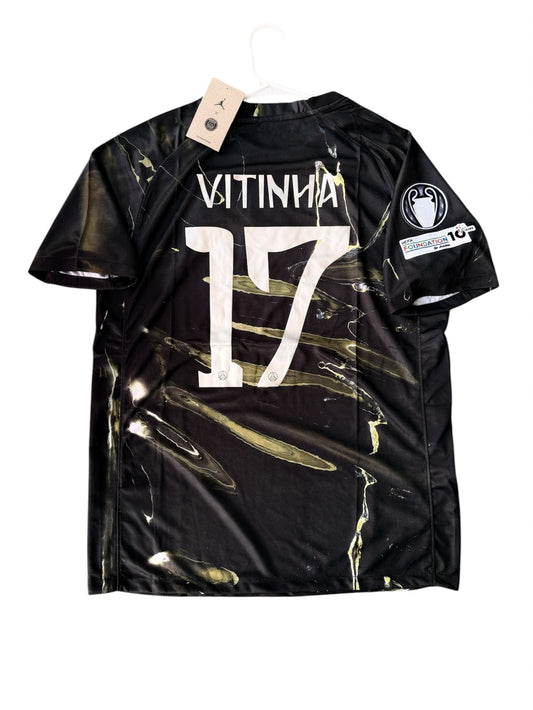 PSG Vitinha #17 2025/26 Special Edition Black Soccer Jersey Men Size