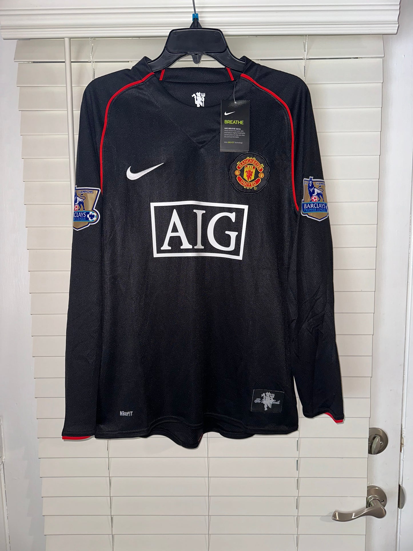 Manchester United 2007/08 Away Retro Soccer Jersey – Cristiano Ronaldo #7 – Long Sleeve