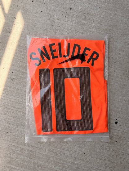 Netherlands Wesley Sneijder #10 Final 2010 Orange Soccer Jersey Men