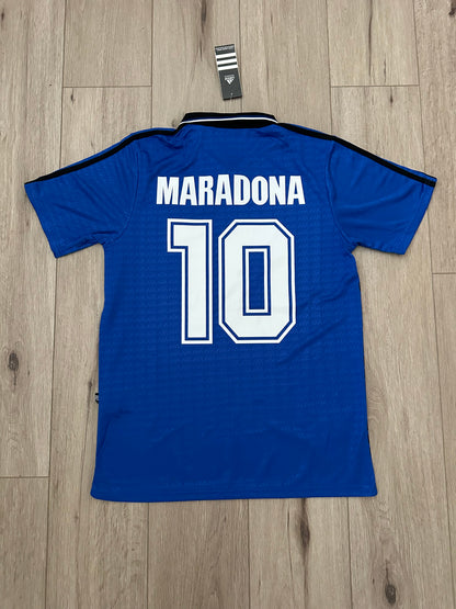 Argentina 1994 Away Retro Soccer Jersey Diego Maradona #10 Men’s Blue