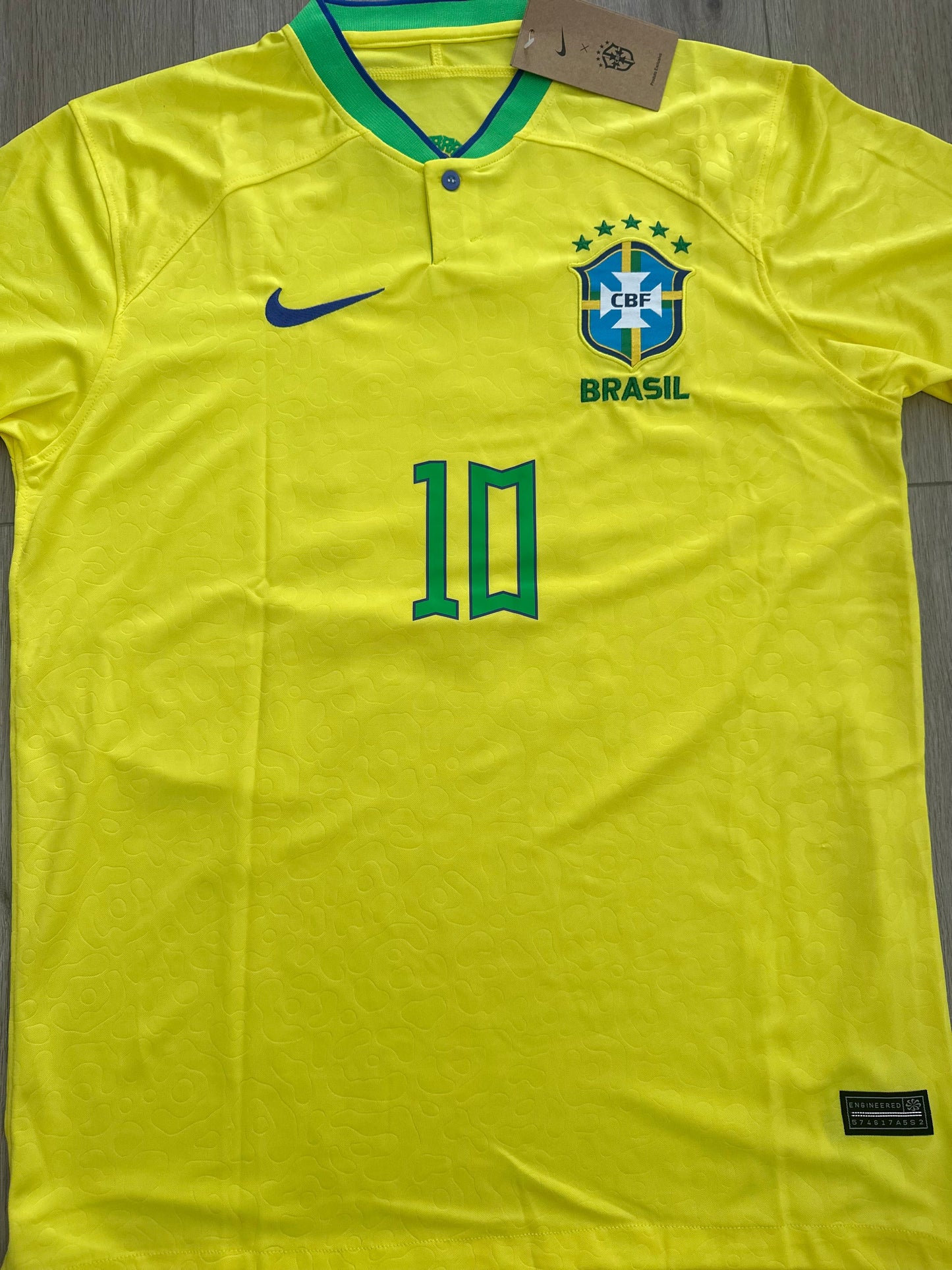 Brazil 2023 Home Soccer Jersey – Neymar Jr. #10 – Yellow – Men’s