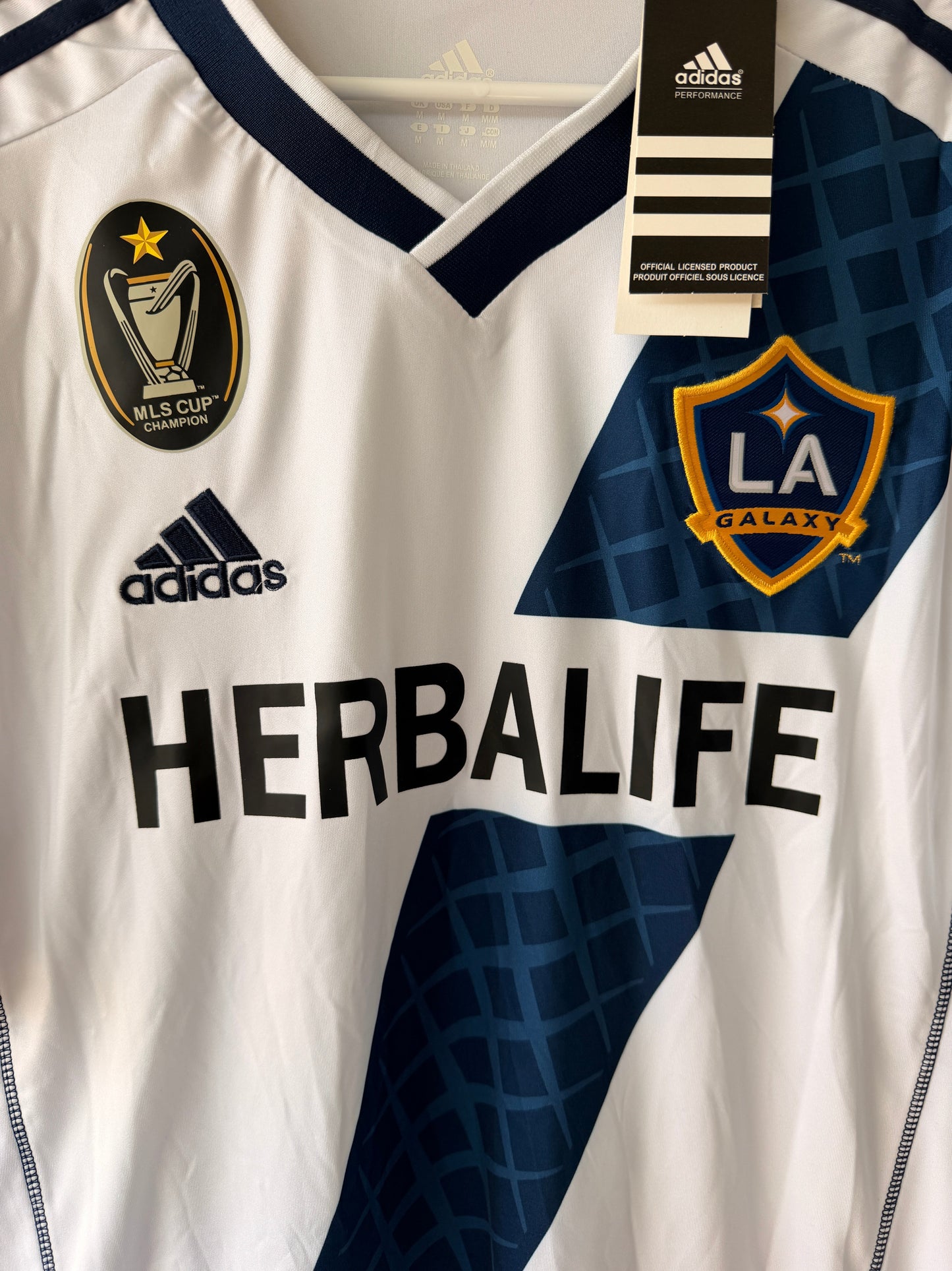 LA Galaxy 2012 Home Retro Soccer Jersey – David Beckham #23 – White – Men’s