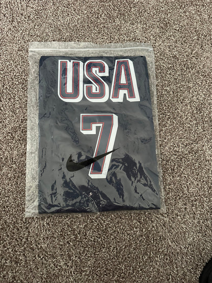 USA Basketball Kevin Durant #7 2024 Olympic Blue Jersey Men
