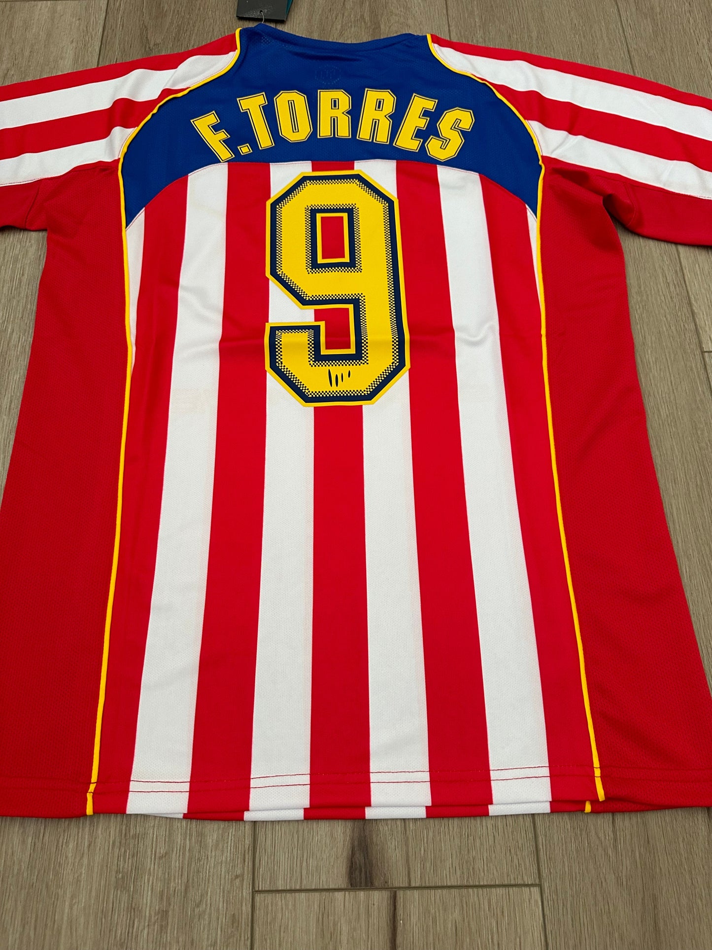 Atletico Madrid 2004/05 Home Retro Soccer Jersey – Fernando Torres #9 – Spider Man – Men’s