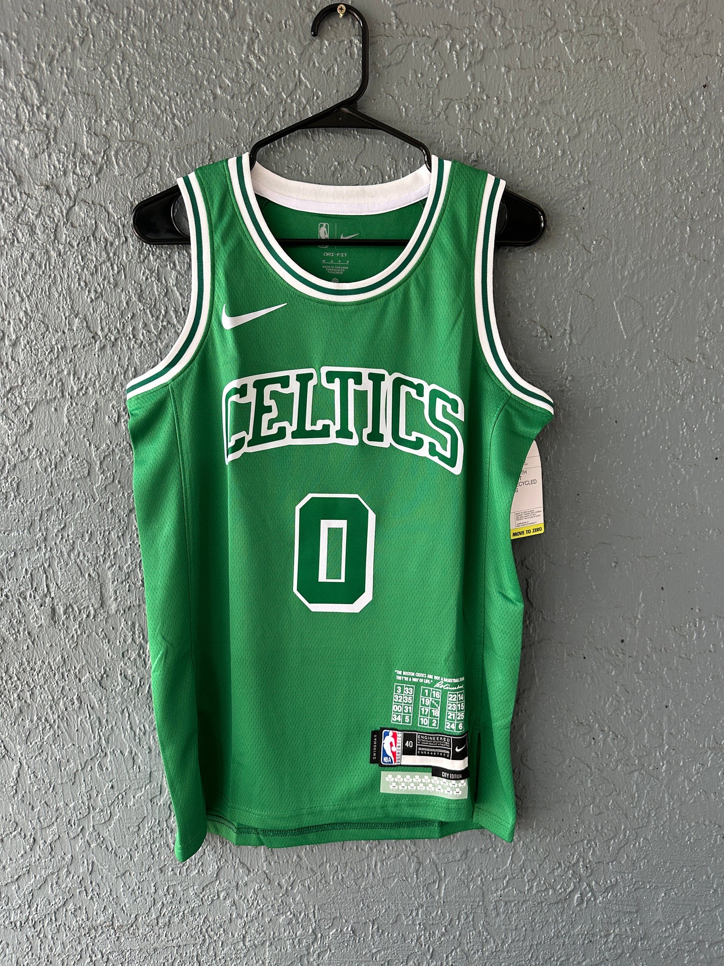 Boston Jayson Tatum #0 Green Retro Basketball Jersey Men