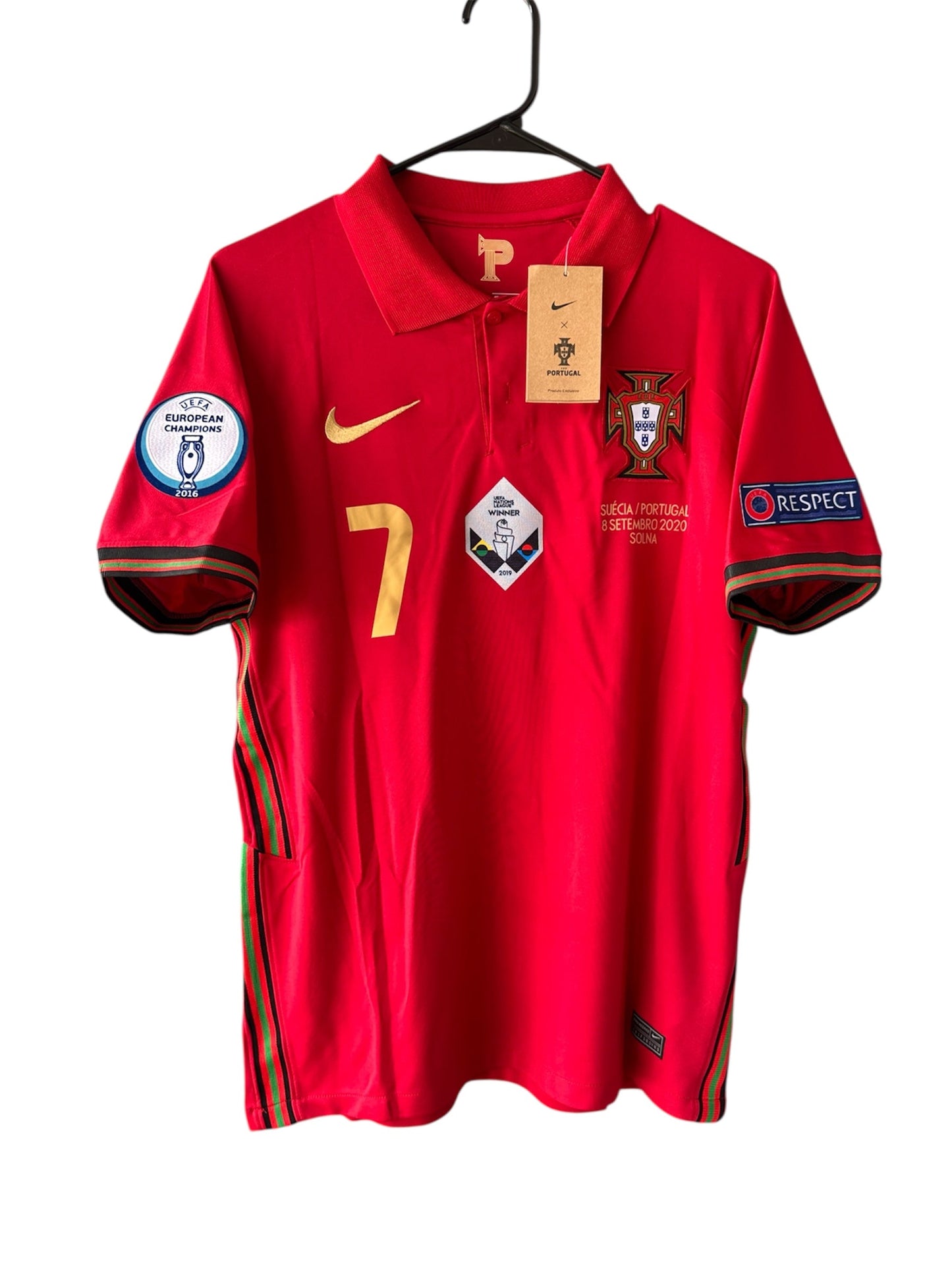 Portugal Cristiano Ronaldo #7 2020 Home Soccer Jersey Men Size