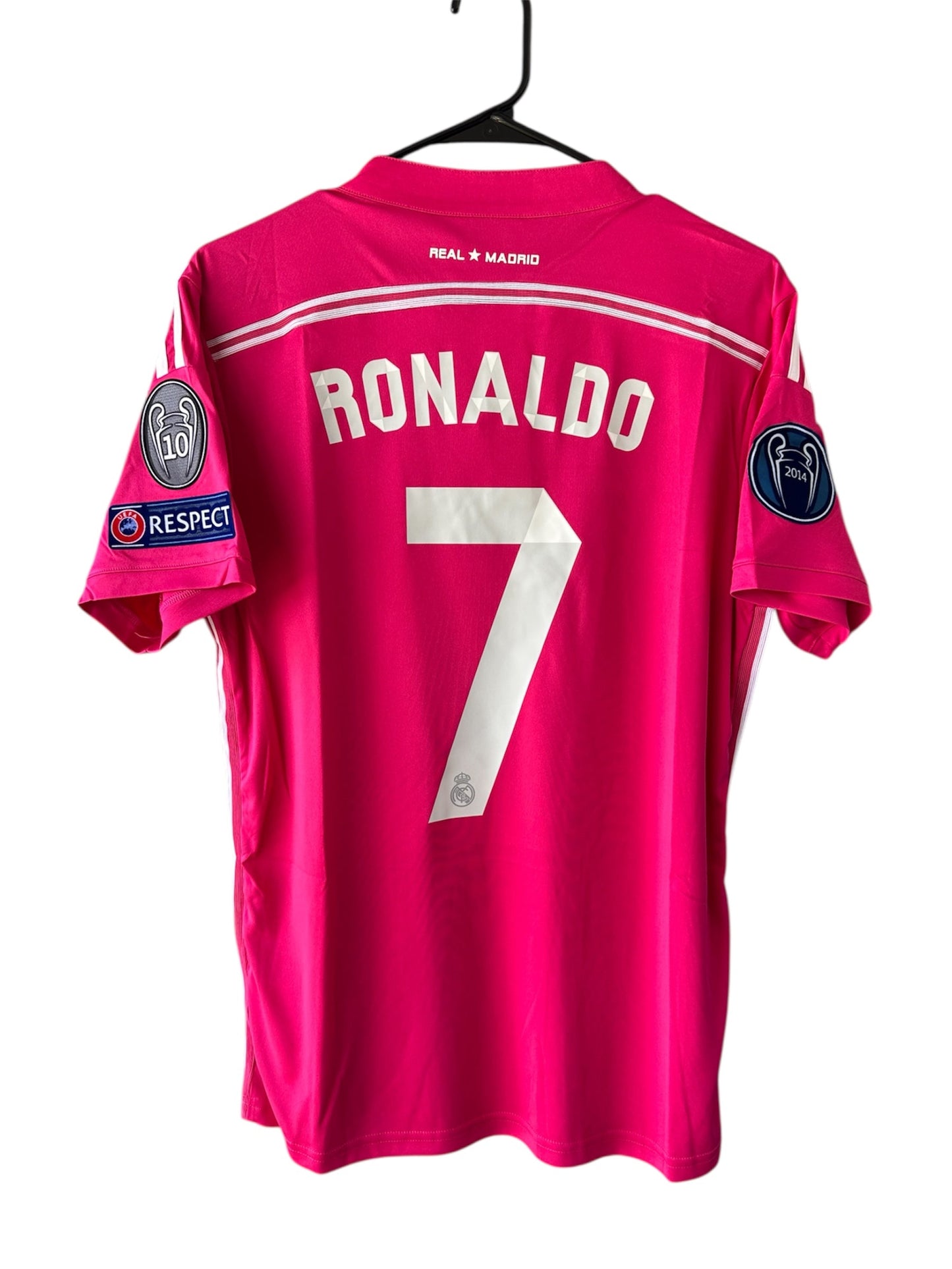 Real Madrid Cristiano Ronaldo #7 2014/15 Pink Away Soccer Jersey Men