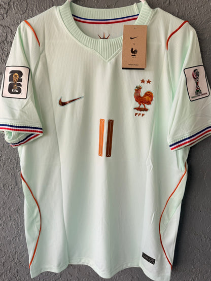 France Olise #11 2026 Away Green Soccer Jersey Men