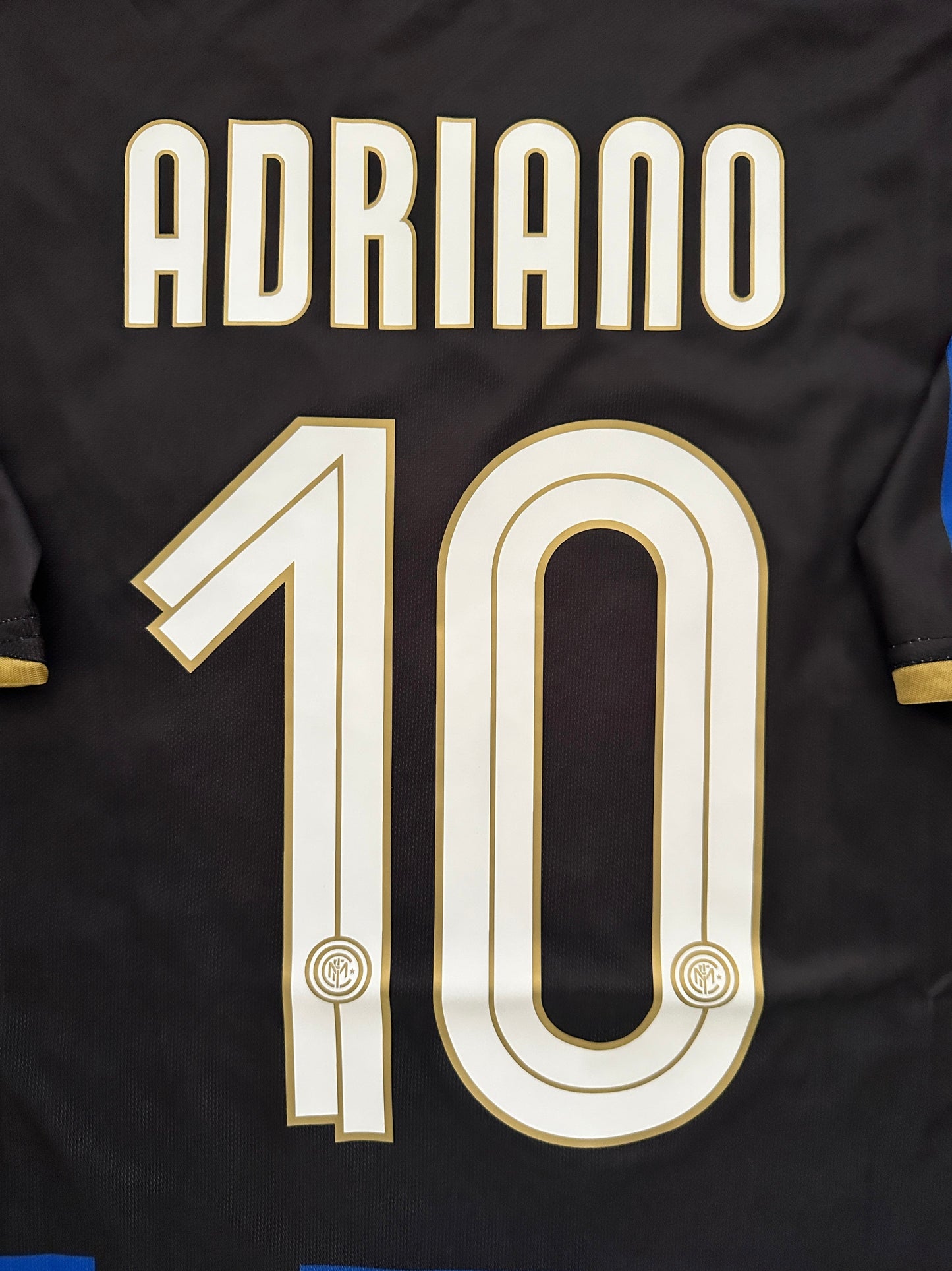 Inter Milan Adriano Soccer Jersey Home Champions League Men
