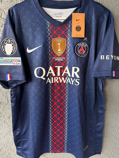 PSG Ousmane Dembele #10 2026 Champions Final Home Blue Soccer Jersey Men