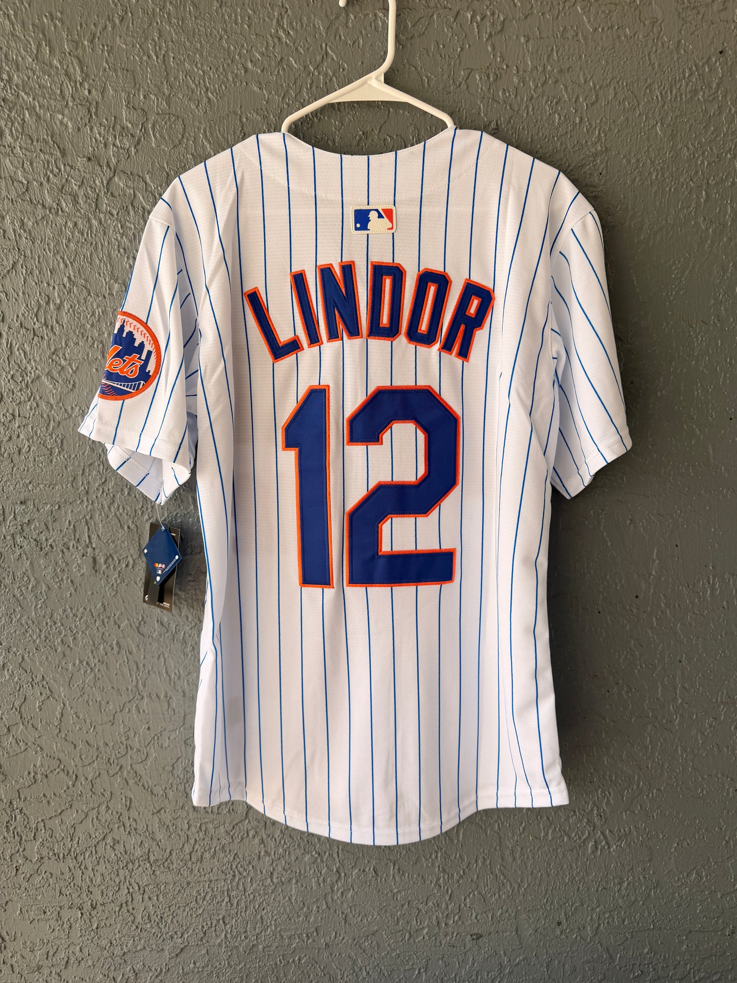 New York Mets Francisco Lindor Baseball Jersey Home White Men Size
