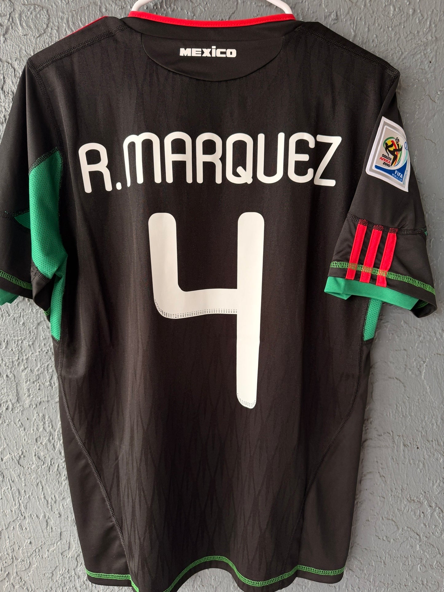 Mexico Rafael Marquez #4 2010 Away Black Retro Soccer Jersey Men