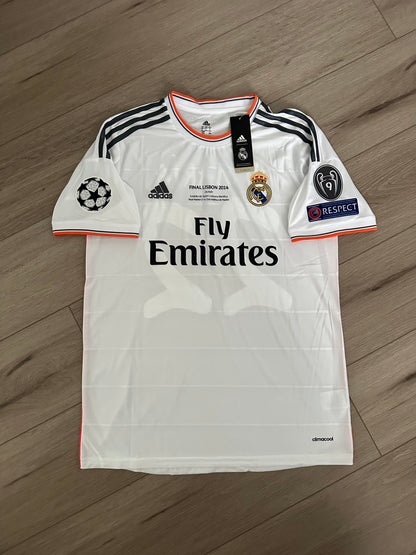 Real Madrid Angel Di Maria #11 2013/14 Home Retro Soccer Jersey Men
