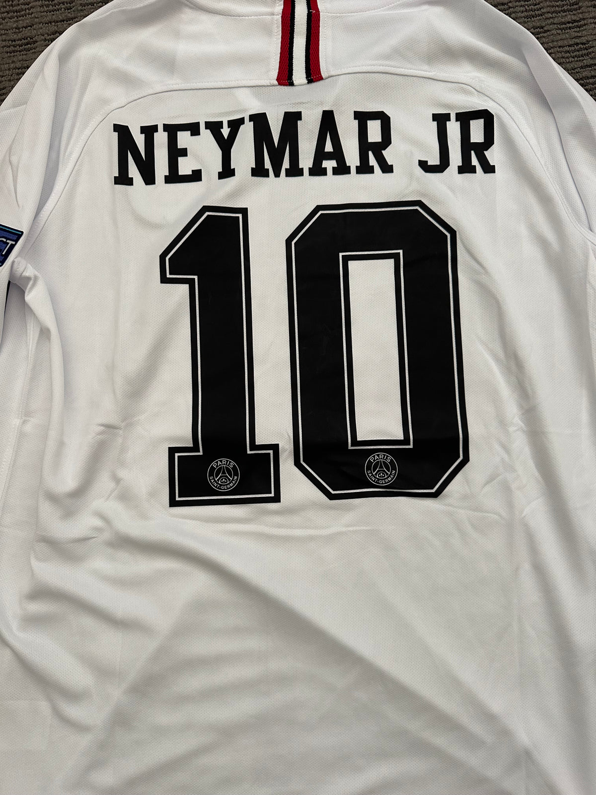 PSG Neymar Jr #10 2018/19 Away White Long Sleeve Soccer Jersey Men