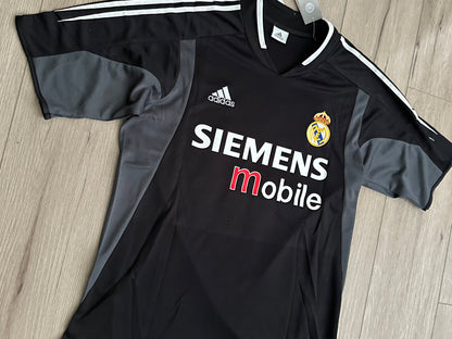 Real Madrid Luis Figo #10 2004/05 Black Away Retro Soccer Jersey Men