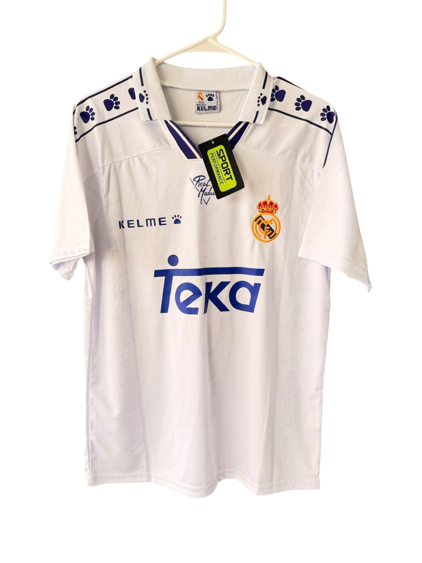 Real Madrid Ivan Zamorano #9 1994/95 Home White Retro Soccer Jersey Men