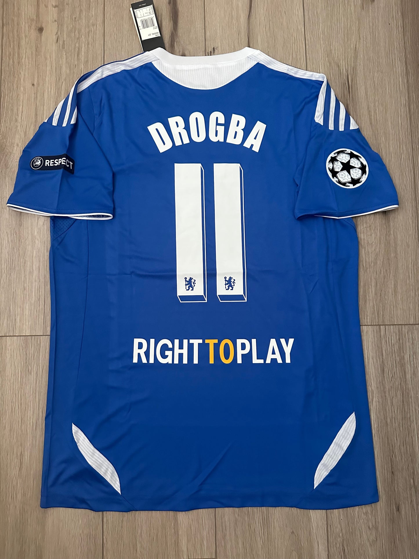 Chelsea Didier Drogba 2012 Final Blue Retro Soccer Jersey Men