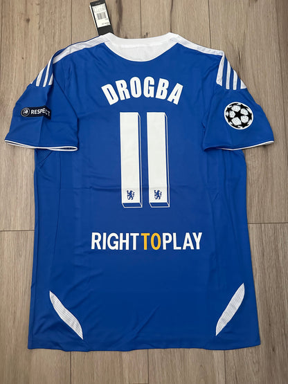 Chelsea Didier Drogba 2012 Final Blue Retro Soccer Jersey Men