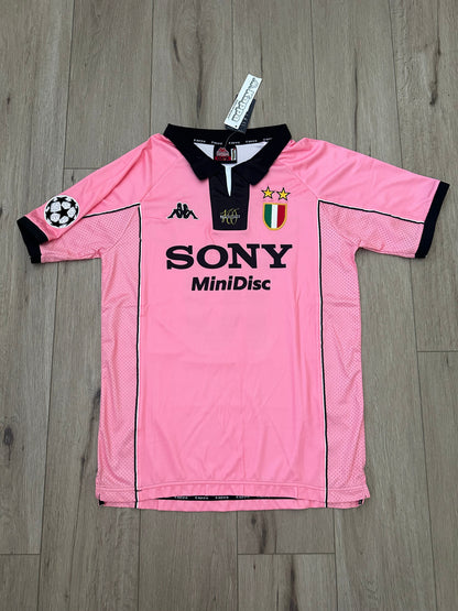 Juventus 97/98 Alessandro Del Piero #10 Retro Pink Soccer Jersey True Size Men