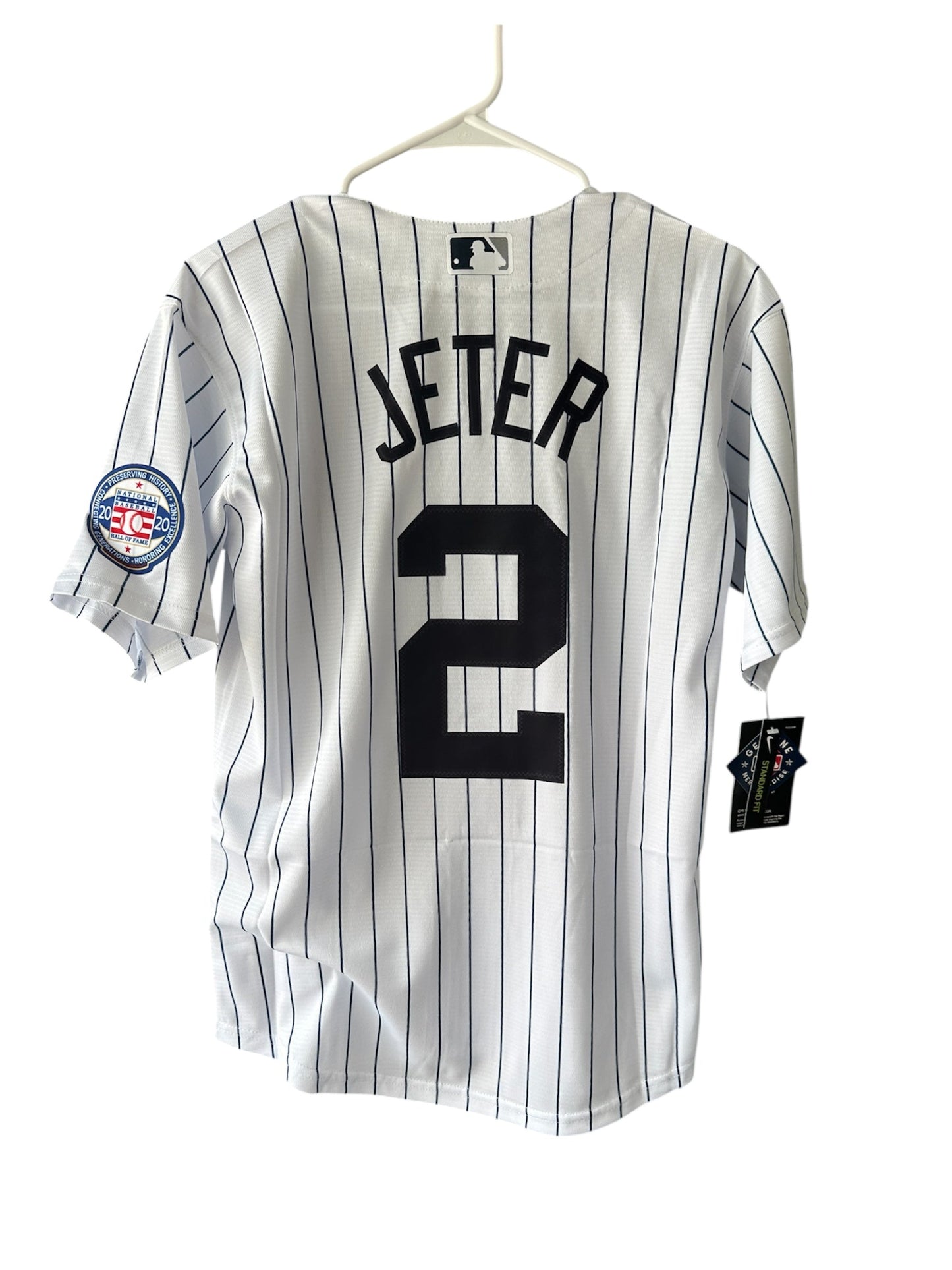 New York Yankees Derek Jeter #2 White Player Version Baseball Jersey Men