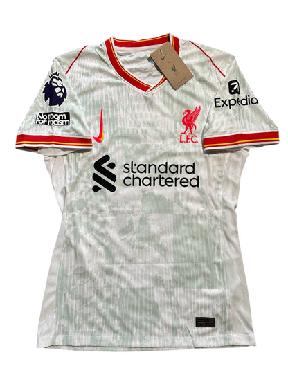 Liverpool Mohamed Salah #11 2024/25 Away White Soccer Jersey Men Size S Deal