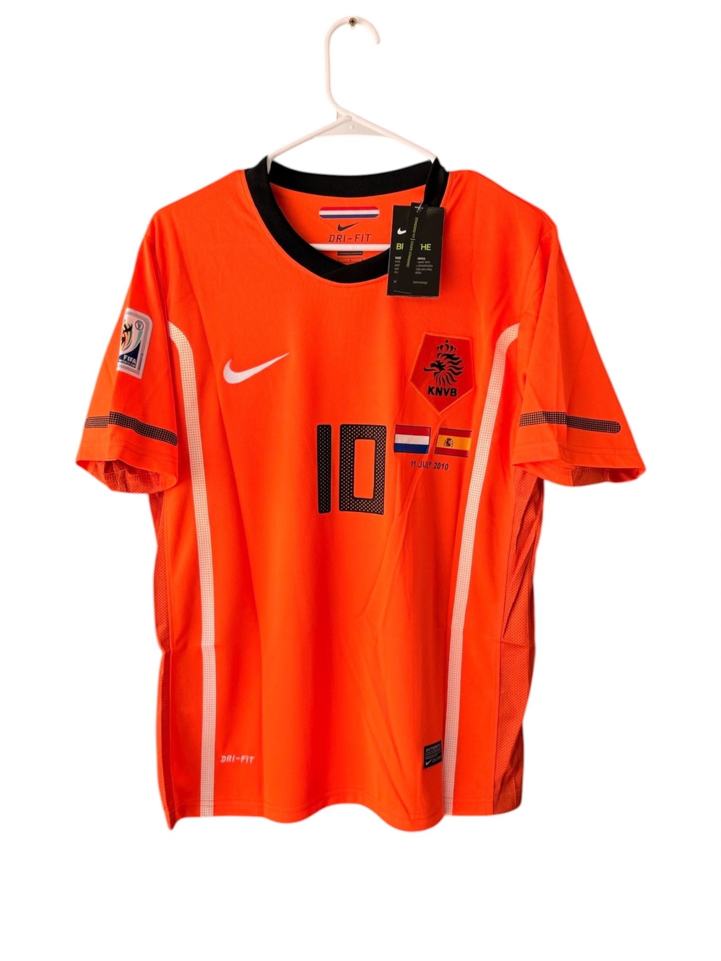 Netherlands Wesley Sneijder #10 Final 2010 Orange Soccer Jersey Men