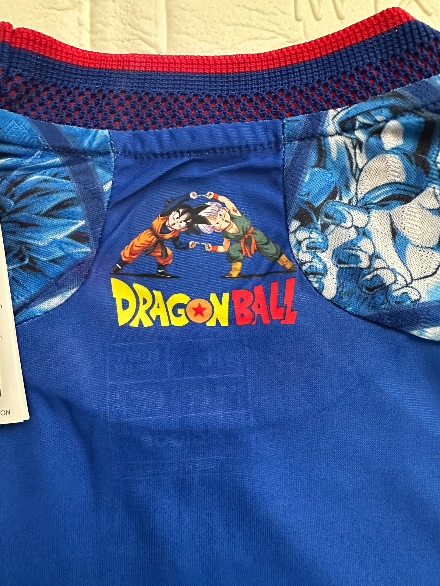 Japan Dragon Ball Z Soccer Jersey Blue Special Edition Anime Men Size Shirt