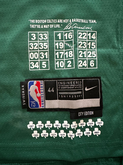 Boston Jayson Tatum #0 Green Retro Basketball Jersey Men