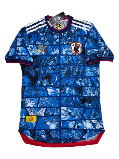 Japan Dragon Ball Z Soccer Jersey Blue Special Edition Anime Men Size Shirt