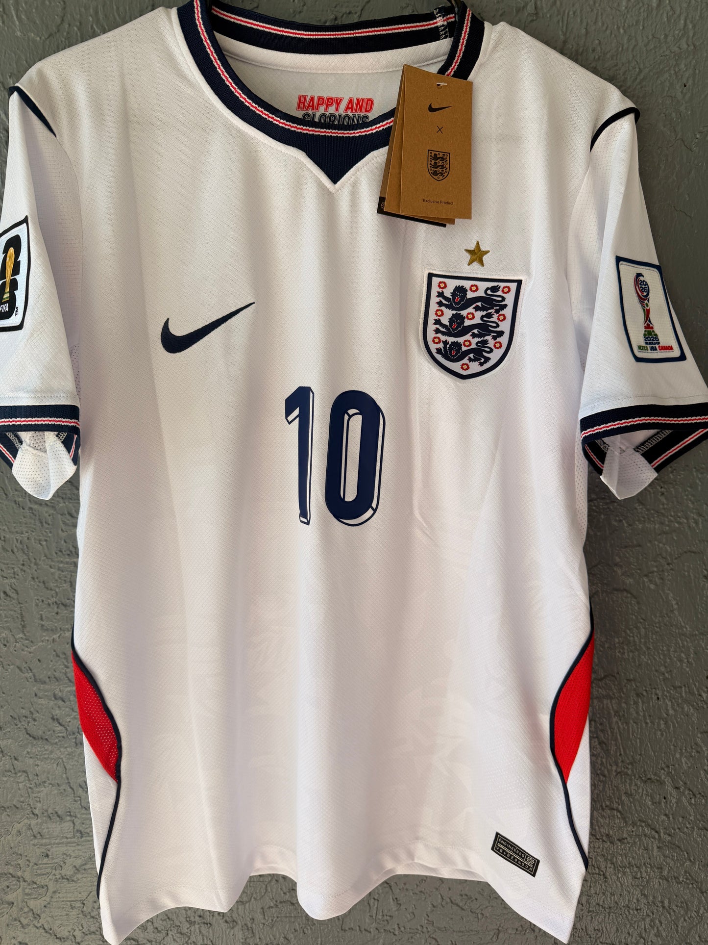 England 2026 Home Soccer Jersey – Jude Bellingham – White – Men’s