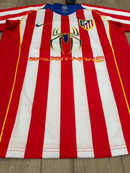 Atletico Madrid 2004/05 Home Retro Soccer Jersey – Fernando Torres #9 – Spider Man – Men’s