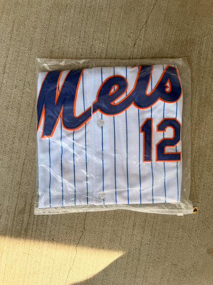 New York Mets Francisco Lindor Baseball Jersey Home White Men Size