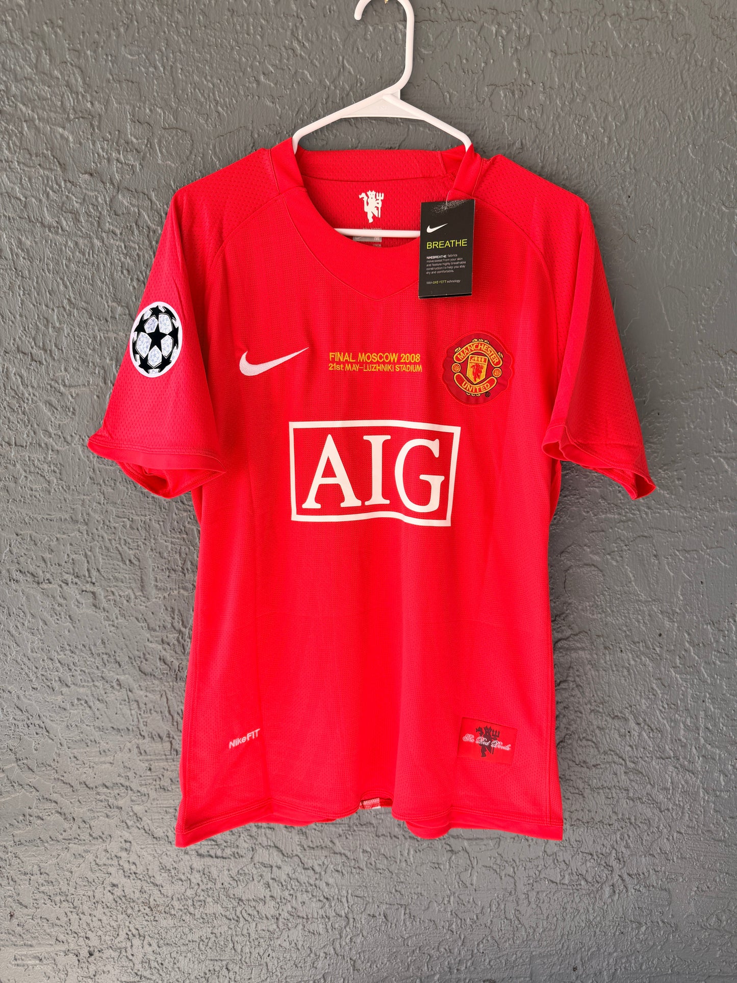 Manchester United Wayne Rooney #10 Retro Soccer Jersey Red Home UCL Final Men