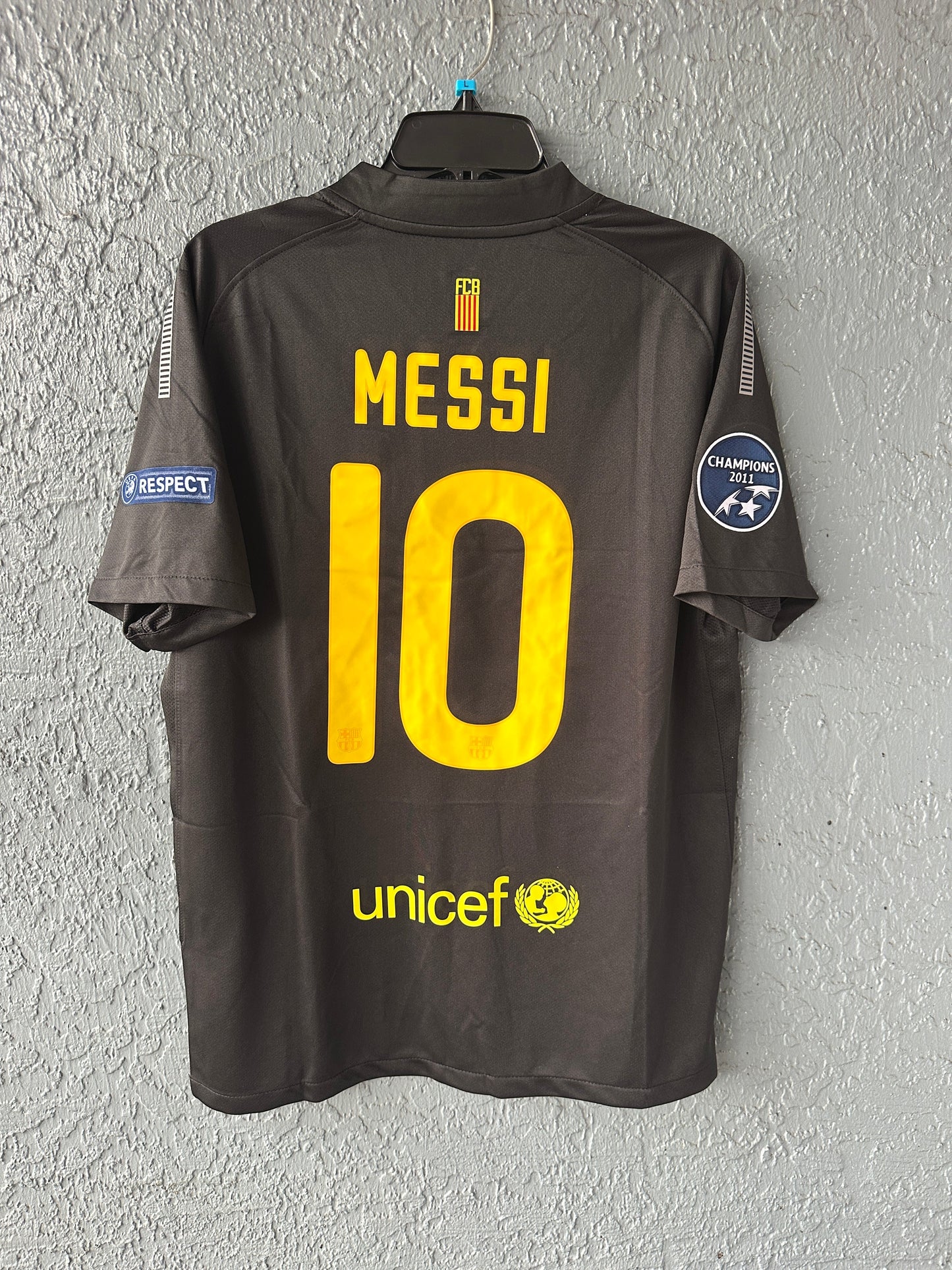 Barcelona Retro Jersey 2011/12 Away Black UCL – Lionel Messi #10 – Men’s