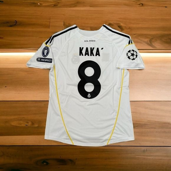 Real Madrid Kaka #8 2009/10 Home White Soccer Jersey Men